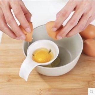 禎巧手 蛋清分離器 廚房蛋清分離器 雞蛋蛋黃分蛋器 矽膠卡殼卡住碗邊 白色雞蛋分蛋器/蛋清蛋黃分離器過濾器