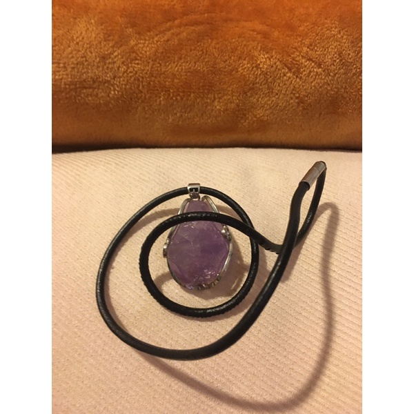 紫水晶 墜子 項鍊（有小瑕疵）