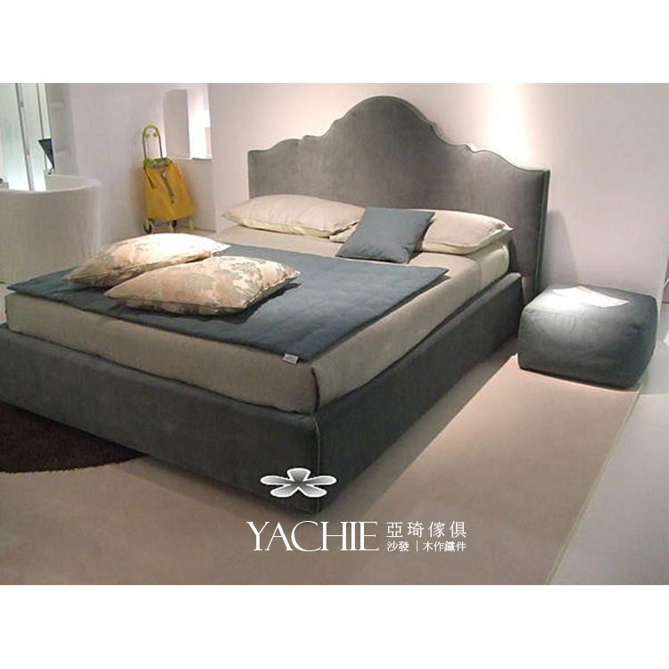 -亞琦傢俱廠-y_bed03台灣訂製床架可選皮料布料可訂製尺寸仿品牌款新古典雙人床架