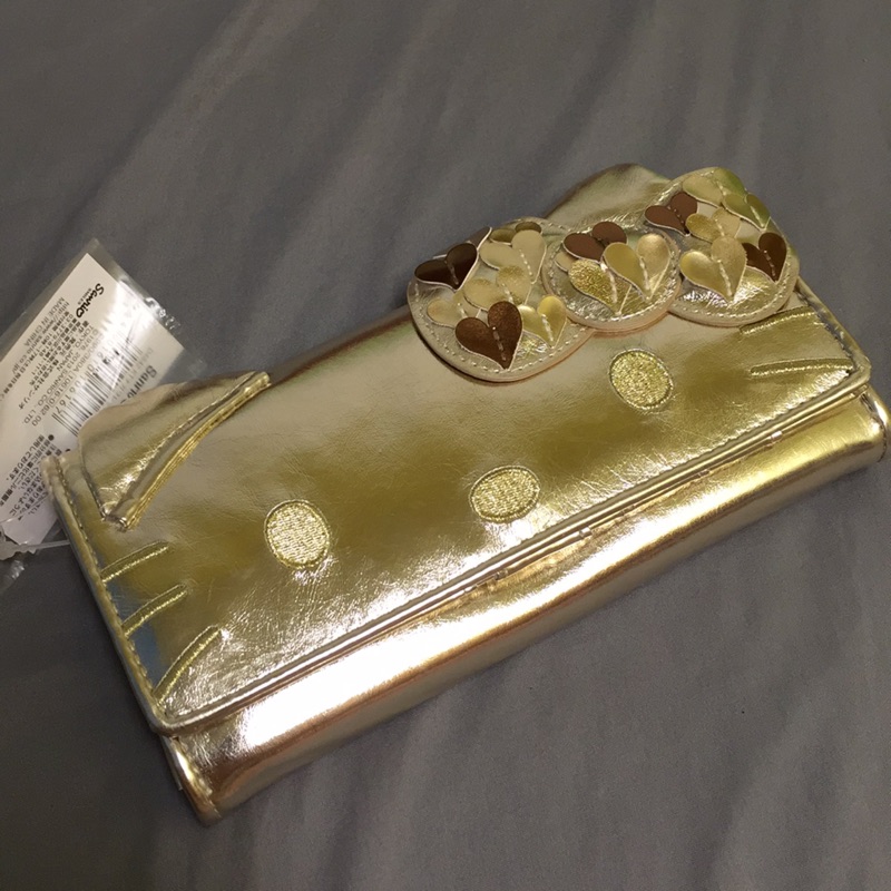 Kitty正版金色長夾