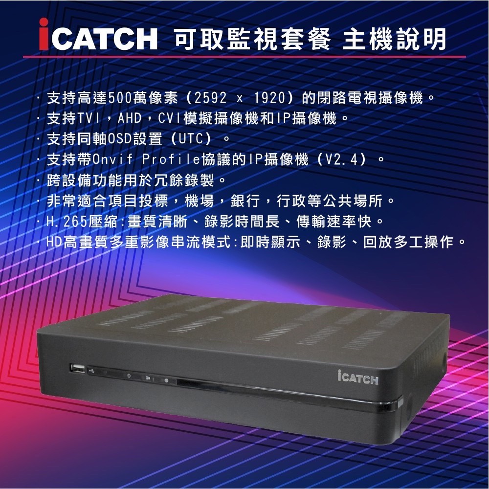 I CATCH DVR 8路主機