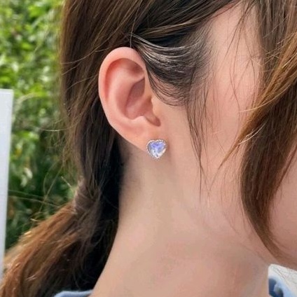 《HYJ現貨》超美極光耳環⚡愛心耳環 耳釘 顏色會隨著角度改變🌷