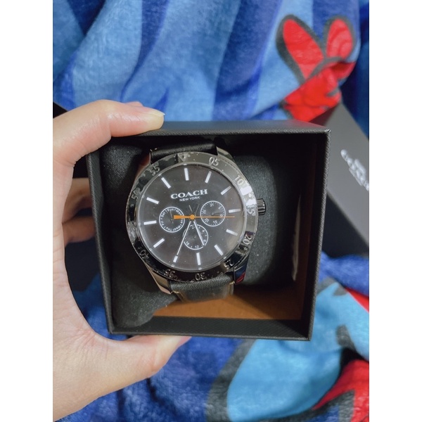 Coach 美國 寇馳 頂尖 精品 簡約 時尚 三眼 造型 皮革 手錶 腕錶