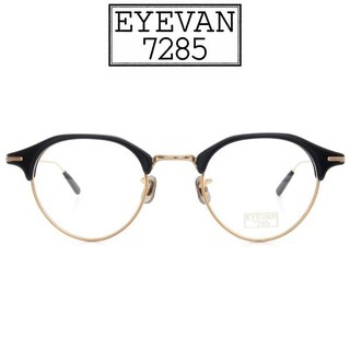 EYEVAN7285 眼鏡 641 1002 (黑/金) 復古眉框 日本手工眼鏡【原作眼鏡】