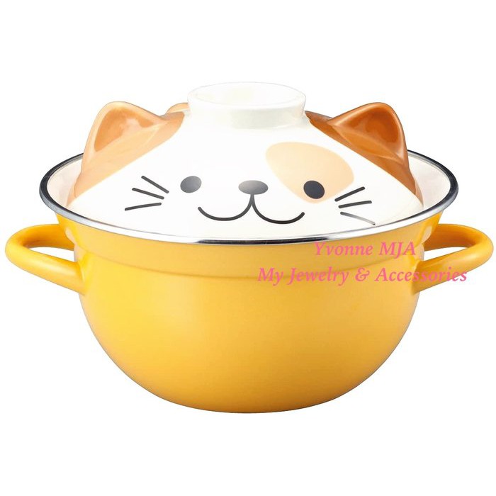 YvonneMJA日本廚具 貓咪造型 琺瑯 歐式燉鍋 珐瑯 ih爐 瓦斯爐 適用 雙手燉鍋 湯