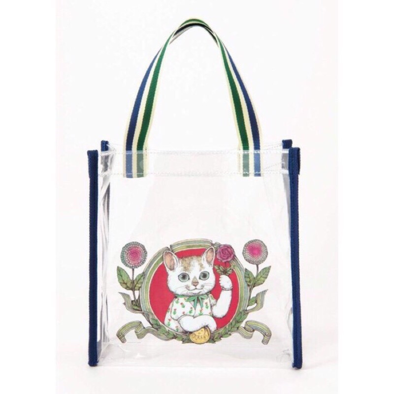 日本SPUR雜誌附贈 Higuchi Yuko繪本 貓咪托特包 手提包 便當袋 防水包