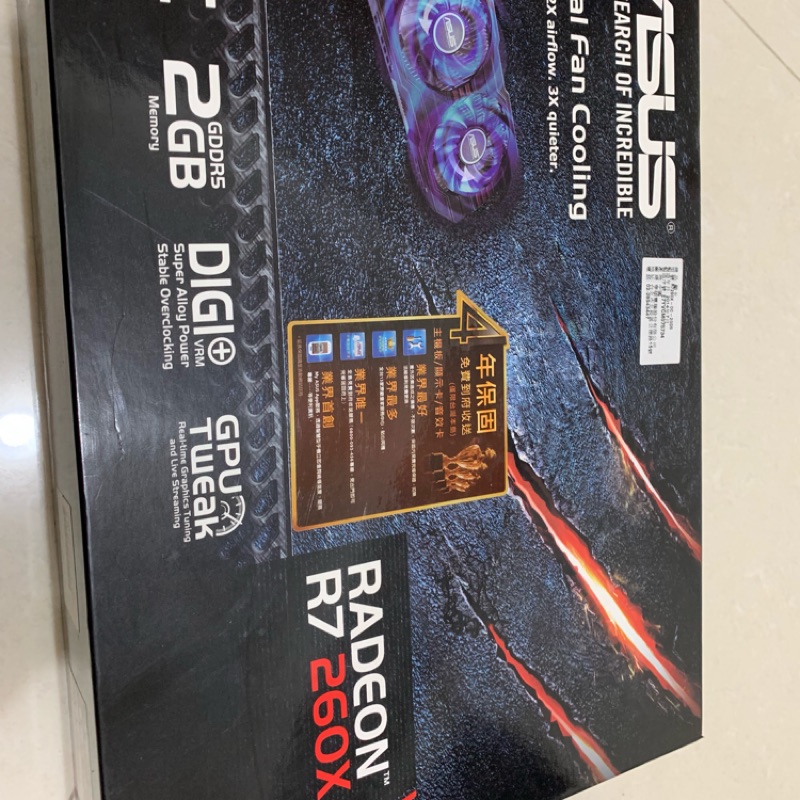 二手 Asus Radeon r7 260x顯示卡 過保 升級換下的