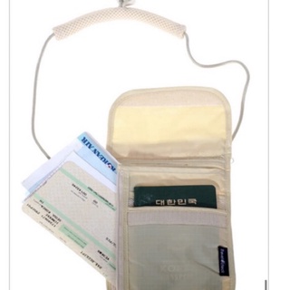 全新✨IsFun旅行專用 可掛貼身防盜包-米色 可放護照/卡片/零錢