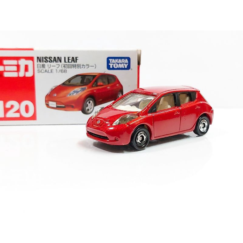 1/64 Tomica 絕版 初回色 紅盒 no.120 Nissan Leaf 紅 電動車