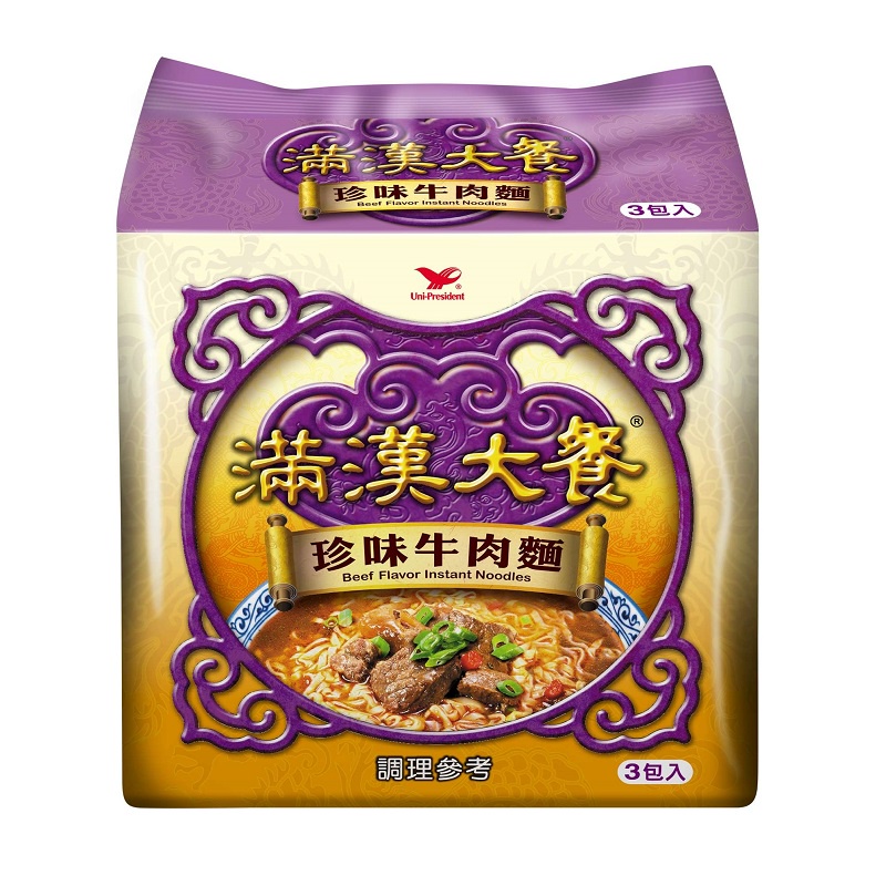 統一滿漢大餐珍味牛肉(袋) 173g克 x 3【家樂福】