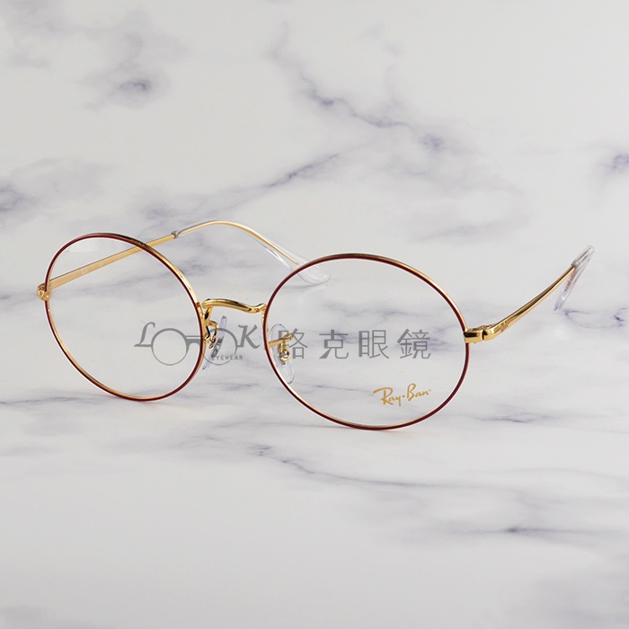 【LOOK路克眼鏡】Ray Ban 雷朋 光學眼鏡 OVAL 圓框 紅色 金色 RB1970V 3106