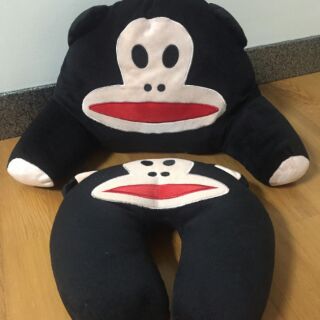 可愛造型腰靠+頸枕組合