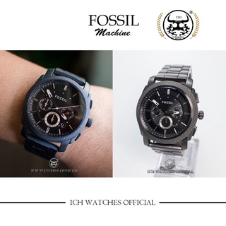 正品原裝 FOSSIL FS4552 金屬工業風格 三眼碼錶計時腕錶 黑武士