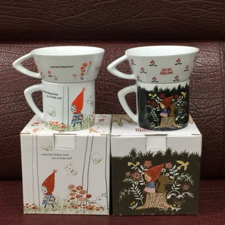 🧜‍♀️Shinzi Katoh加藤真治🧜‍♀️絕版珍藏💫咖啡Nice Day💕小紅帽與野郎系列💕雙杯組☕️