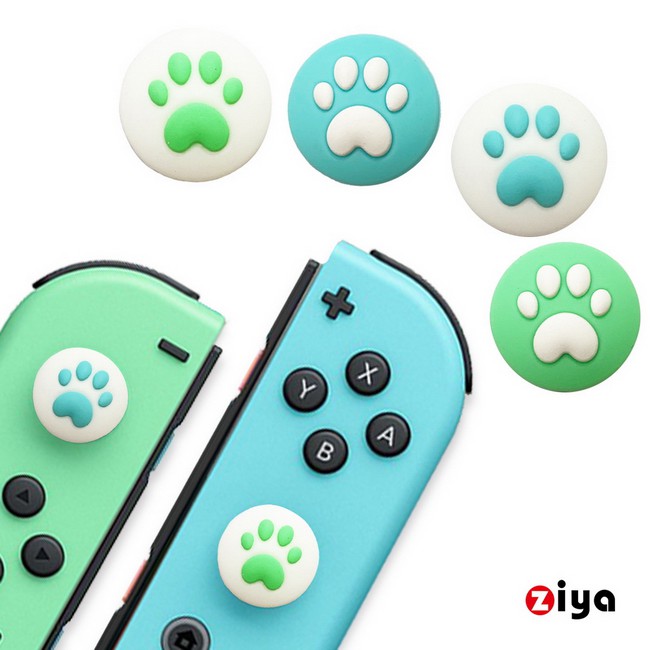 [ZIYA]任天堂 SWITCH JOY-CON SWITCH LITE 按鈕帽蓋 清新喵喵 4入