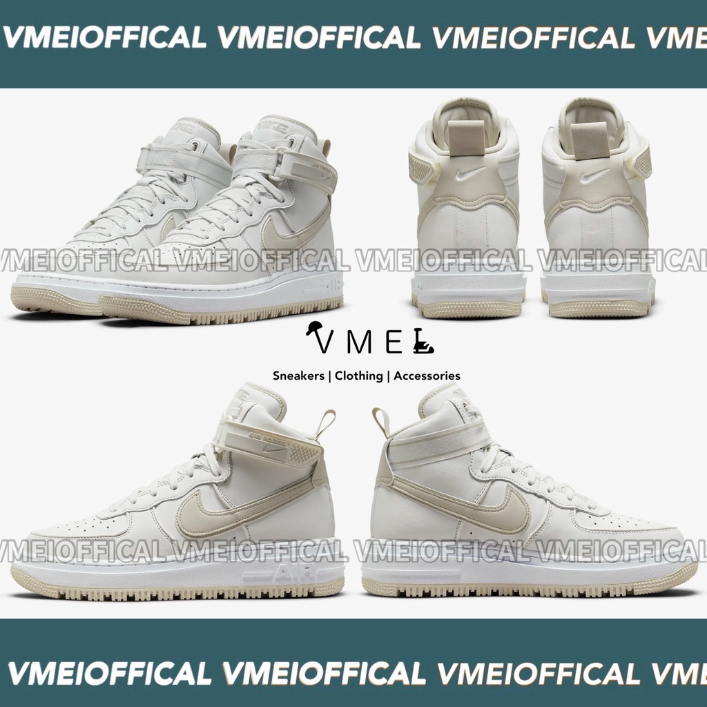 【VMEI_OFFICAL】Nike Air Force 1 High骨白高筒 鋸齒休閒鞋工裝風男段DA0418-100