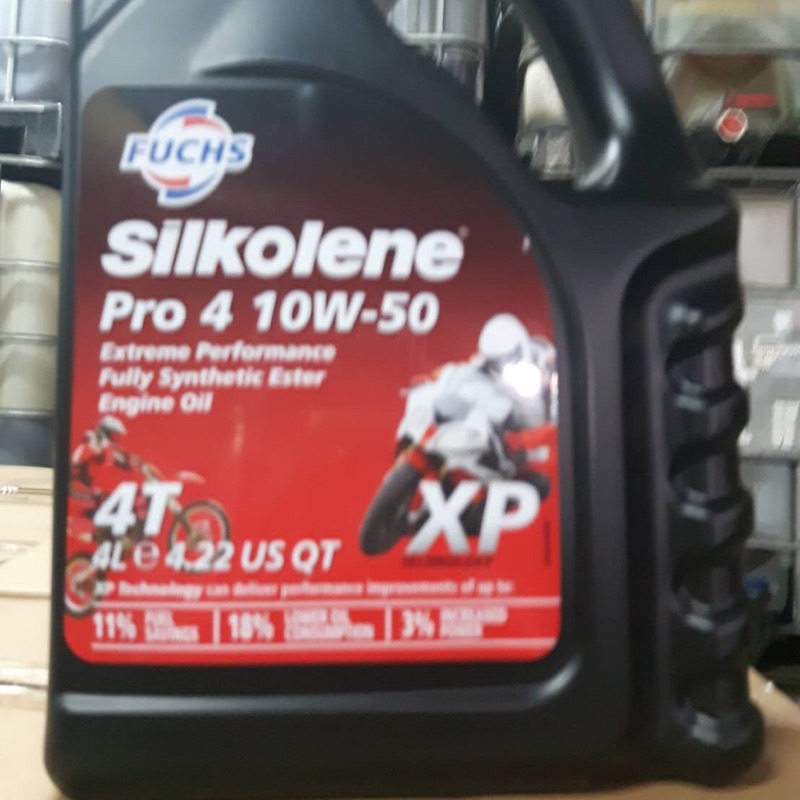 【FUCHS 福斯】Silkolene PRO 4 10W50 XP 4T、酯類全合成機油、4L/罐【賽克龍】單買區