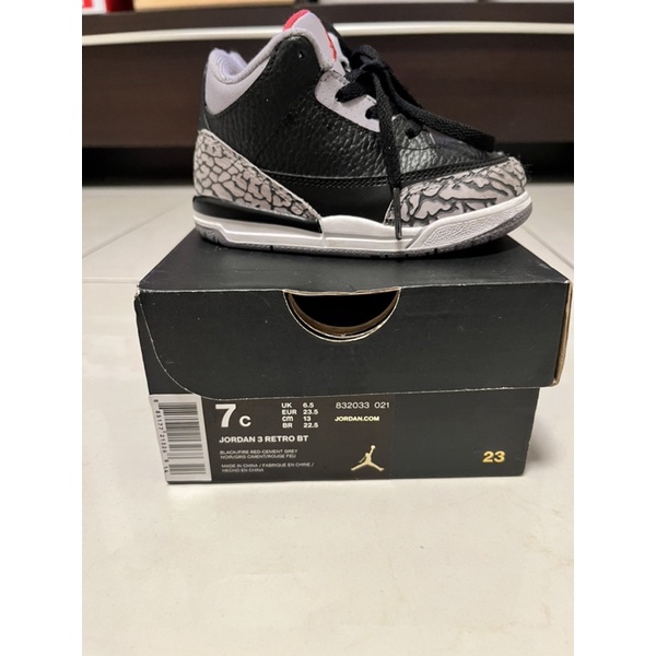 Nike AIR JORDAN 3(TD) 7C 13cm