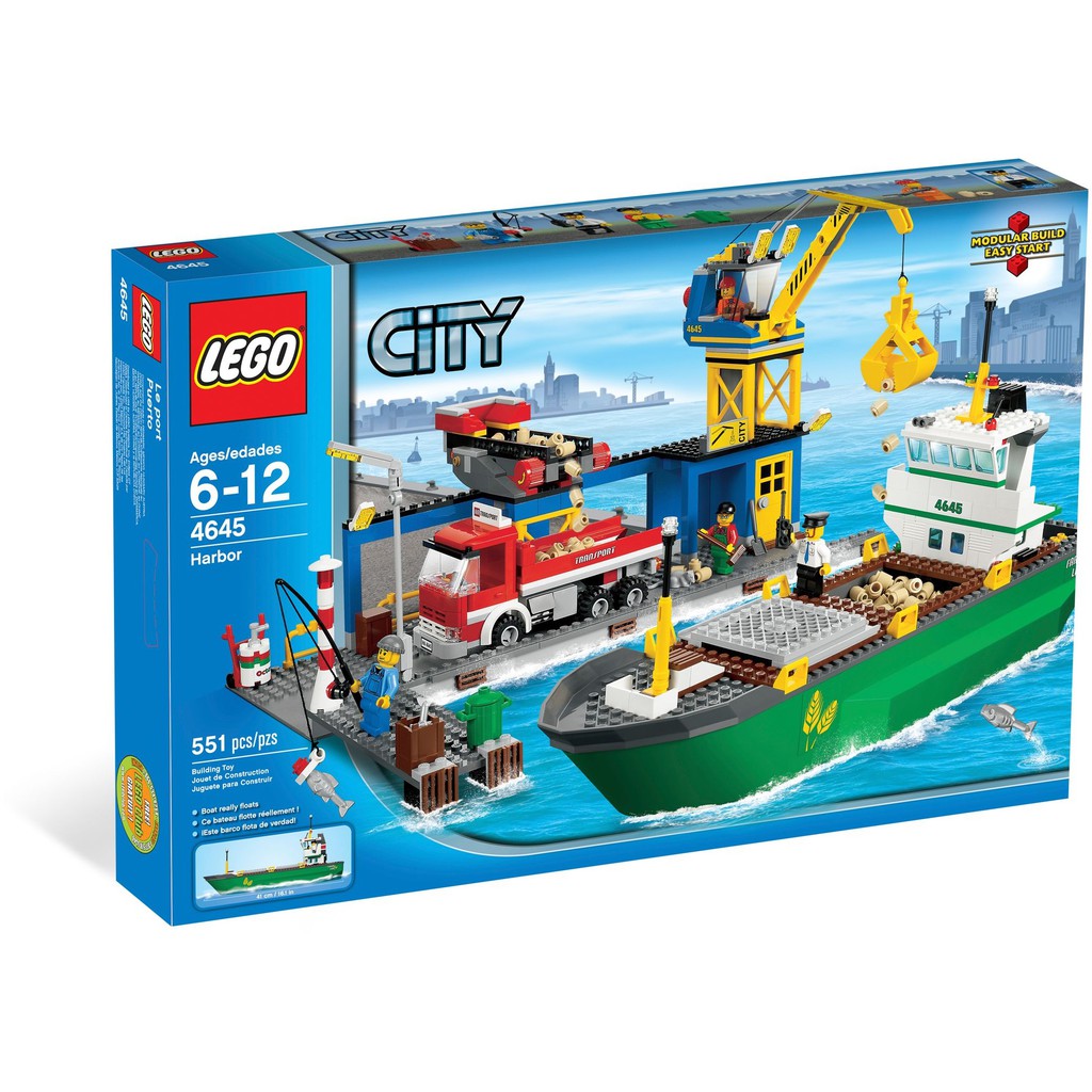 [正版] 絕版 樂高 LEGO 4645 港口 貨輪 碼頭 Harbour (全新未拆品) 城市 City 系列