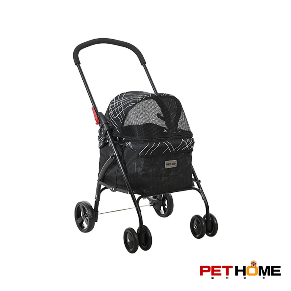 【 PET HOME 寵物當家 】 黑底白線 輕鬆便利 MINI 寵物推車