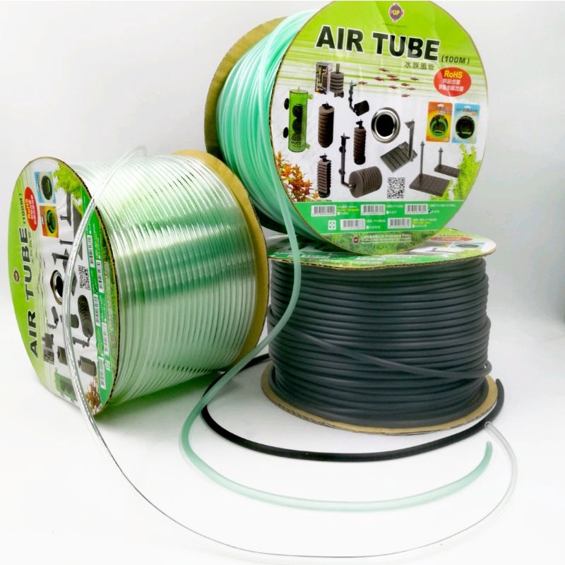 【鑫林水族】UP雅柏 黑色 / 霧面 / 綠色霧面 矽膠風管 整捆100公尺 矽膠軟管 風管 打氣機風管 鼓風機風管