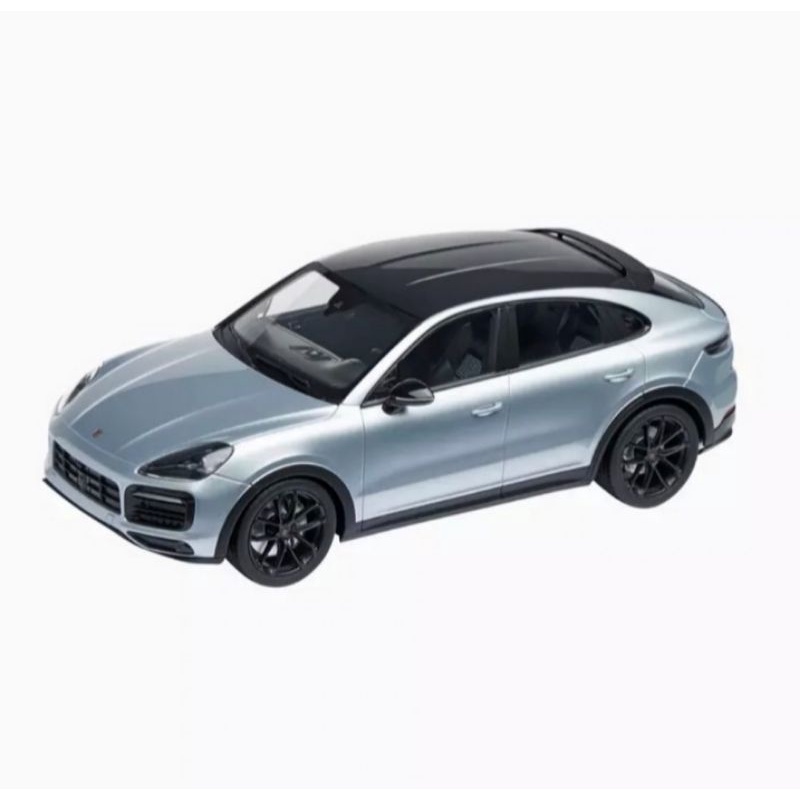 《新品》保時捷德國生產原版Cayenne S Coupe 銀藍色限量版1/18模型車