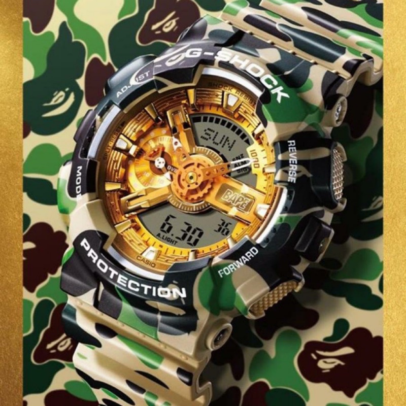 A bathing ape bape x G-SHOCK GA-110 25週年 聯名款 手錶