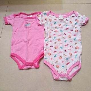 Z&M 美國 luvable friends 粉紅甜點包屁衣 0-6m,3-6m 合售