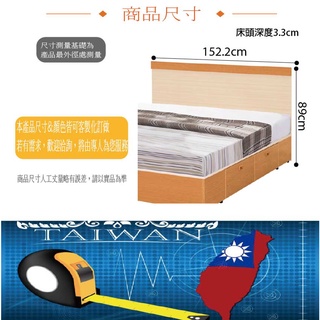 專營塑鋼 SA-1317 南亞塑鋼 艾朗多彩5尺雙人床頭片(不含床底＋不含床墊)
