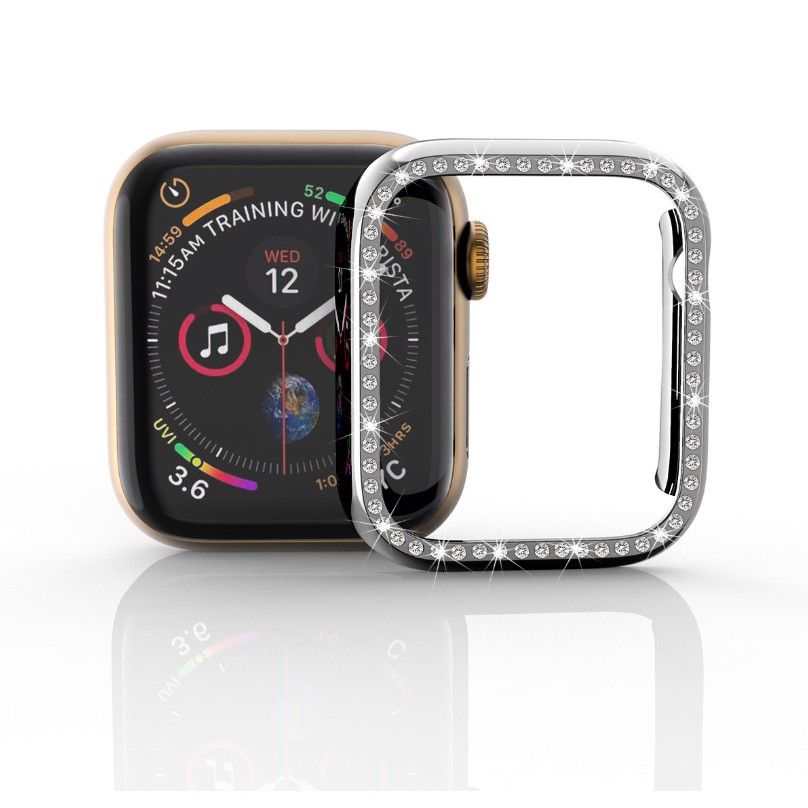 apple watch6蘋果手表鑲鑽保護殼iwatch6代電鍍保護殼apple watch6 PC殼