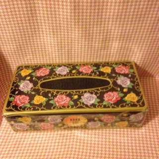 （稀有）Anna Sui 絕版老花薔薇鐵盒 面紙盒