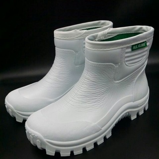 專球牌330白色防水短統雨鞋（男、女）