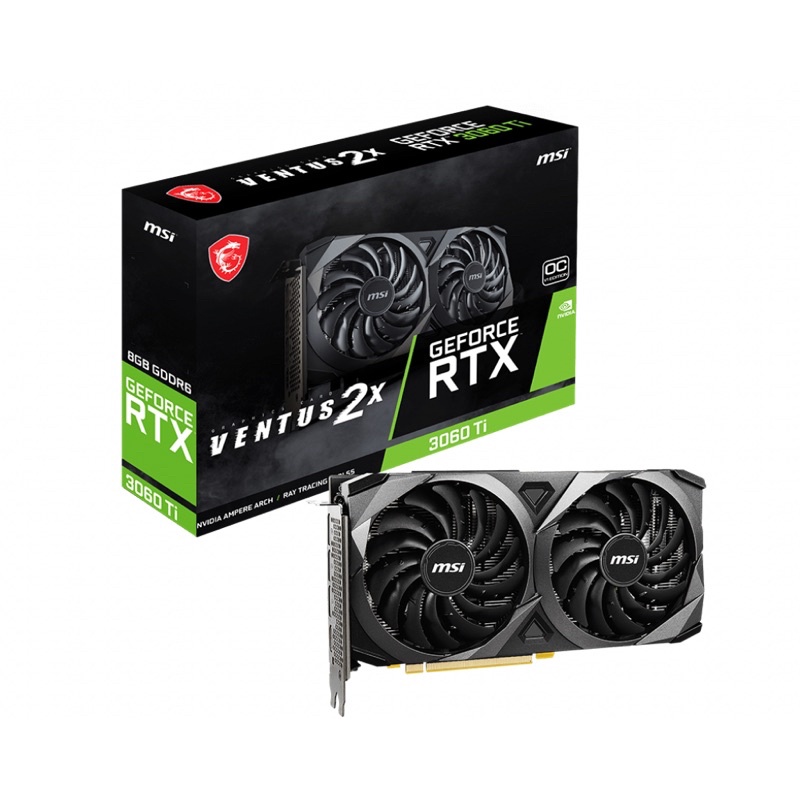 全新現貨 限自取 GeForce RTX™ 3060 Ti VENTUS 2X 8G OCV1 LHR 顯示卡