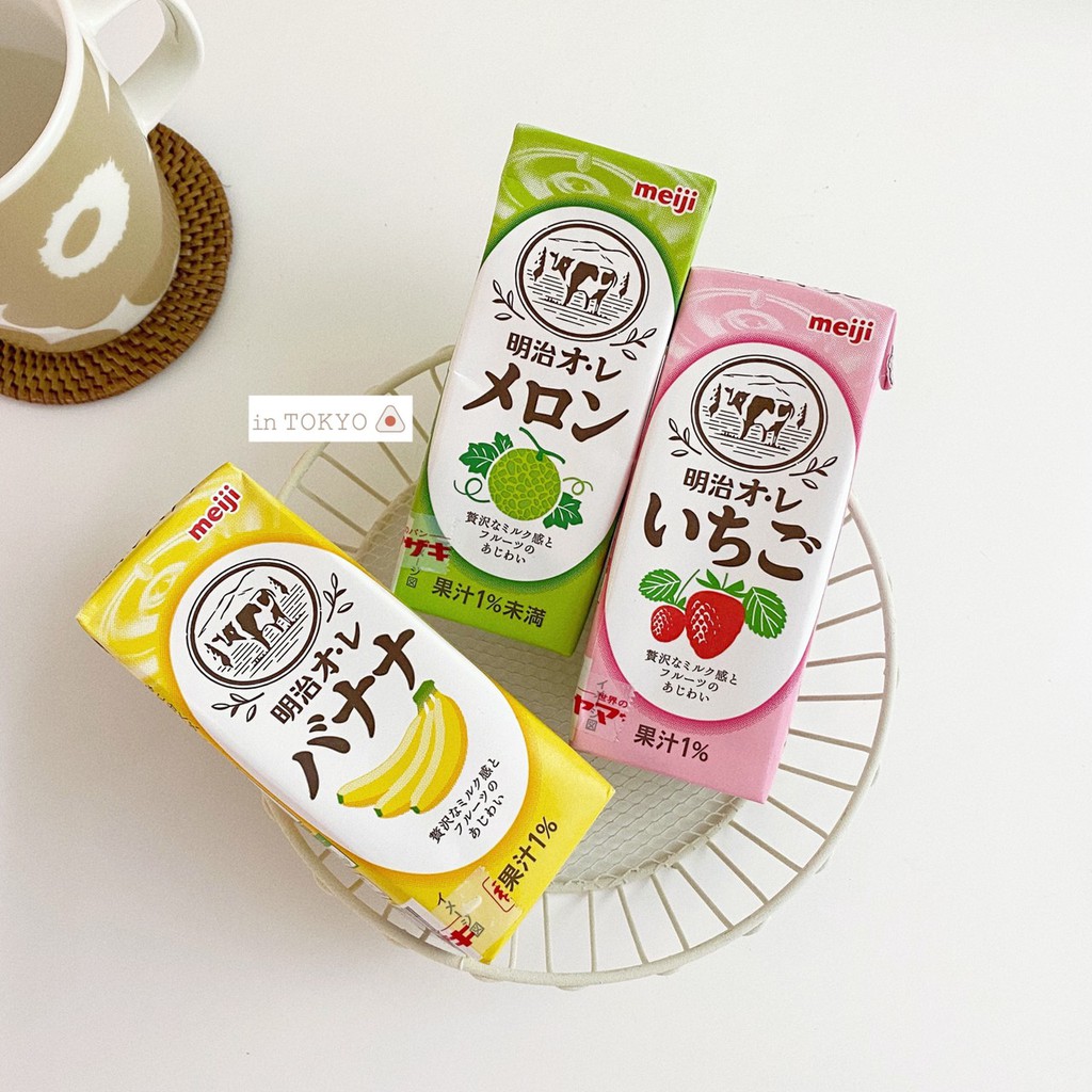 完售 ✨&lt; in Tokyo🇯🇵代購&gt;日本 明治牛乳 meiji 香蕉牛乳/草莓牛乳/哈密瓜牛乳