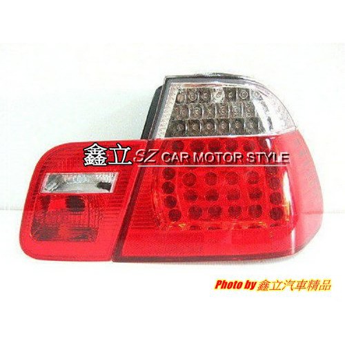 ※ 鑫立汽車精品 ※ E46 4D專用 仿M3 紅黑款 LED 尾燈 車尾燈