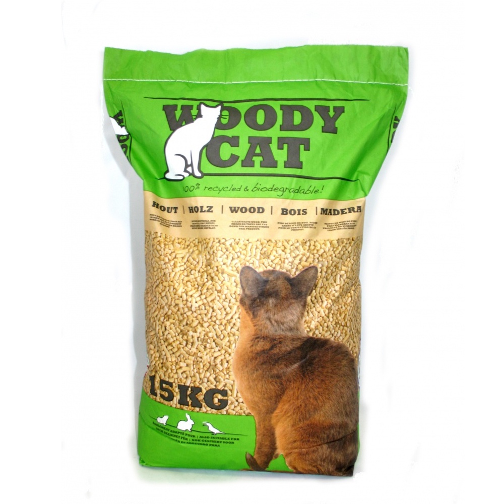 荷蘭 WOODY CAT美克斯 100%松木砂 5kg-15Kg 貓/兔/鼠 木屑砂 貓砂『WANG』