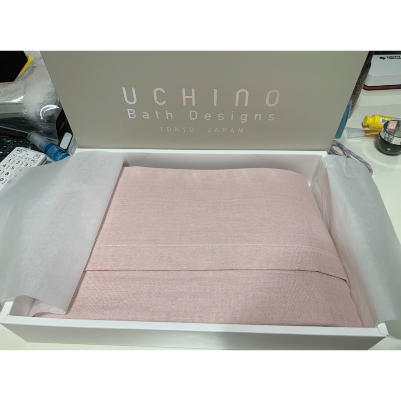 日本 UCHINO 棉花糖 三重紗 多用途毛巾被 90*150公分 粉紅毛巾被 親膚被 隨身被 毛巾被 冷房被