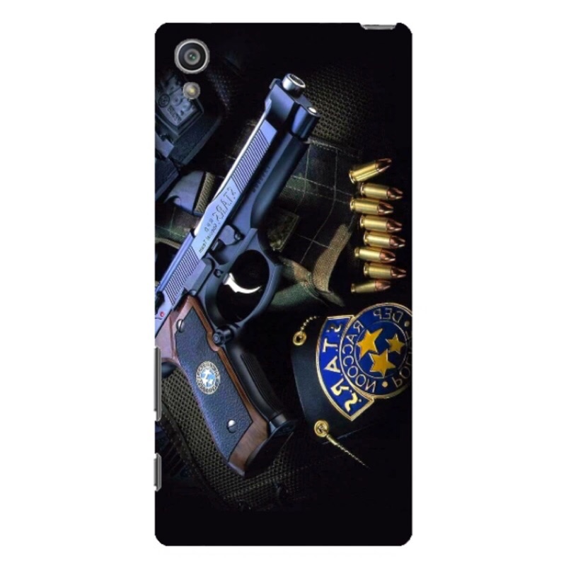 惡靈古堡 保護傘 手槍 槍擊 武器 遊戲 恐怖 電玩 殭屍 子彈 手機殼 sony z5 5.2 現貨 黑色硬殼