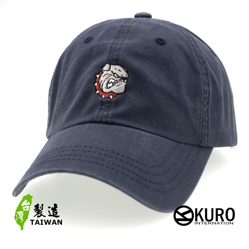 KURO-SHOP 鬥牛犬 電繡 老帽 棒球帽 布帽(可客製化電繡)