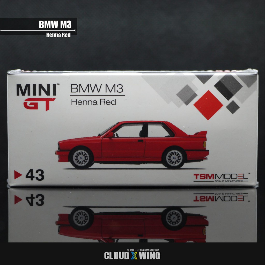 [有翼雲] 現貨 BMW E30 紅 MINIGT 1/64 精緻 合金車 M3
