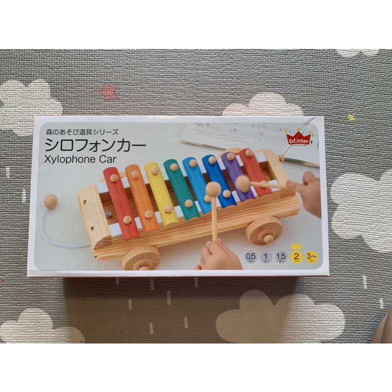 日本Ed-Inter 木琴手拉車 玩具