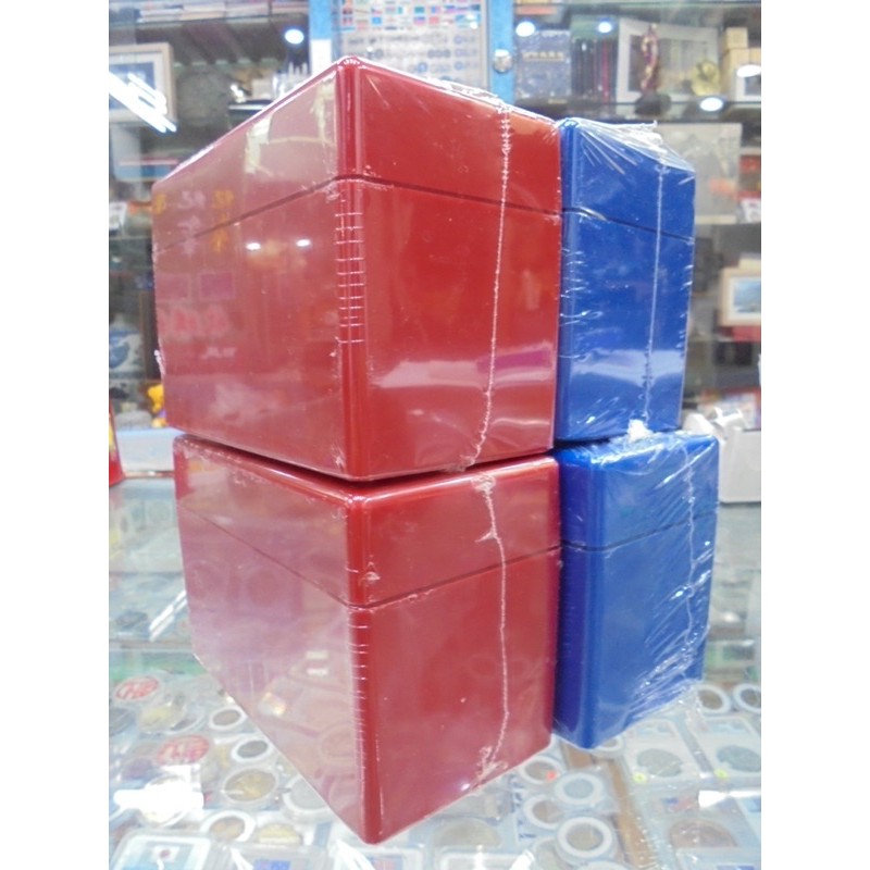 ☆孟宏館☆ PCCB鑒定盒收藏盒10枚裝空盒集藏盒評級幣專用收納盒有藍色紅色版~4個 .1  0