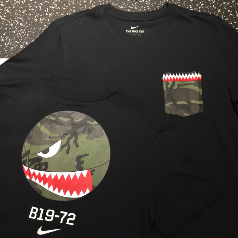 TAKAO打狗] NIKE DNA B19-72 圖騰口袋鯊魚口袋T恤鯊魚鯊魚口袋踢CJ6197-010 | 蝦皮購物