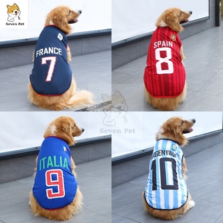[XS-6XL] 狗衣服寵物狗網眼背心寵物衣服足球隊狗球衣