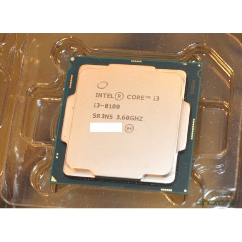 Intel i3-8100 四核心 3.6Ghz 第八代正式版 附原廠風扇