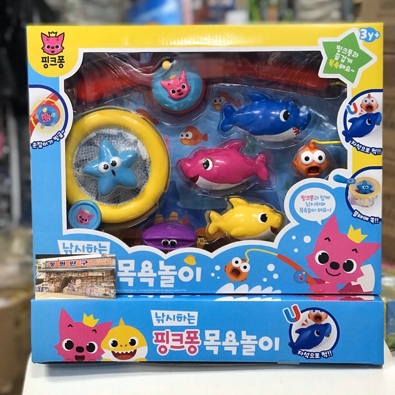 韓國代購～碰碰狐 洗澡 玩具 釣魚 撈魚 沐浴 鯊魚家族