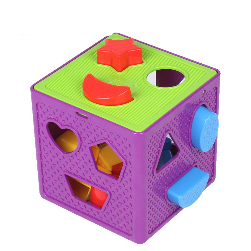【啟聚玩具城】 幾何形狀 認知盒 塑膠配對 積木智力盒 幼稚園寶寶 益智萬花筒 玩具