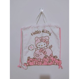 限量版！Hello Kitty 帆布袋 縮口袋 後背包