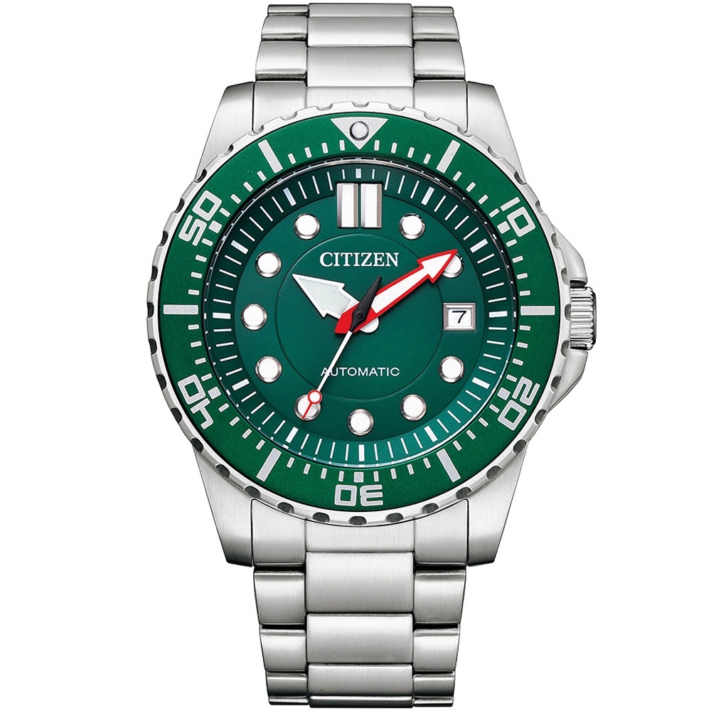 CITIZEN 星辰  男 水鬼潛水型機械運動腕錶(NJ0129-87X)43mm/綠