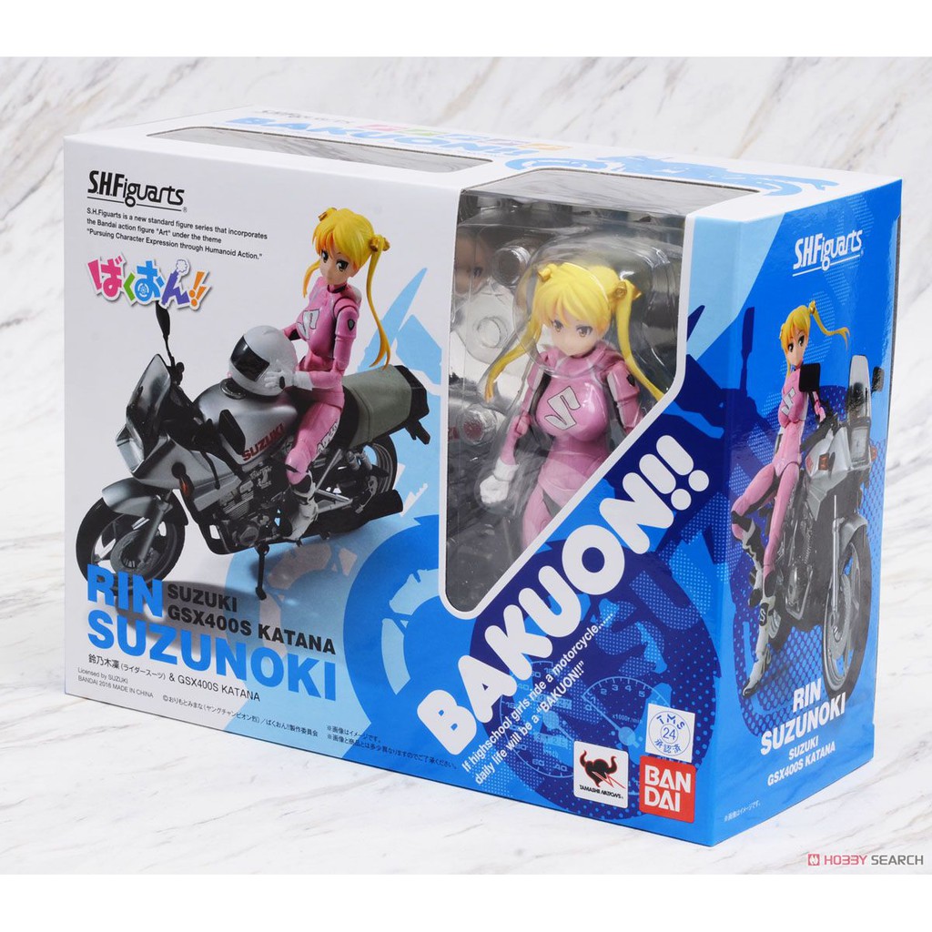 星矢TOY 板橋實體店面 萬代 正版 S.H.F 爆音少女 鈴乃木凜 &amp; SUZUKI GSX400S KATANA